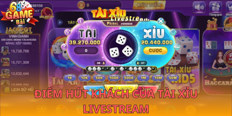 Lợi ích khi chơi tài xỉu livestream 68gamebai