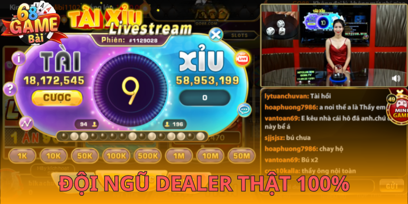 Cá cược cùng dealer thật 100%, xinh đẹp và nóng bỏng